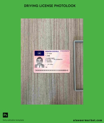 Hırvatistan Sürücü Belgesi Belge photolook Ön