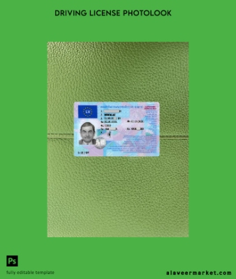Letonya Sürücü Belgesi Belge photolook Ön