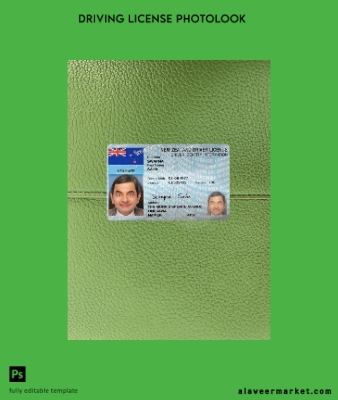 Yeni Zealand Sürücü Belgesi Belge 2022-present photolook Ön