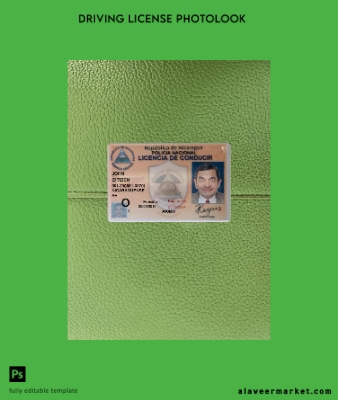 Nicaragua Sürücü Belgesi Belge 2019-present photolook Ön