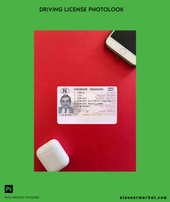 Norveç Sürücü Belgesi Belge Şablon fully Düzenlenebilir (2013 – present) photolook Ön