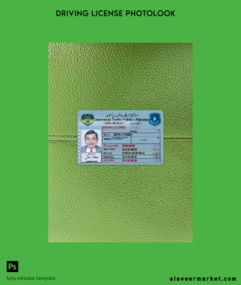 Pakistan Islamabad Sürücü Belgesi Belge photolook Ön