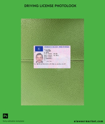 İspanya Sürücü Belgesi Belge version 2 photolook Ön