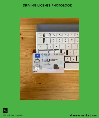 İsveç Sürücü Belgesi licence (2016-present) photolook Ön