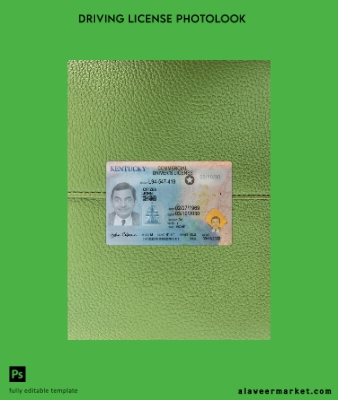 USA Kentucky Sürücü Belgesi Belge 2022-present photolook Ön