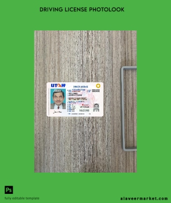 USA Utah Sürücü Belgesi Belge 2021-present version 2 photolook Ön