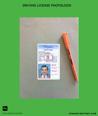USA Virginia Sürücü Belgesi Belge under 21 photolook Ön