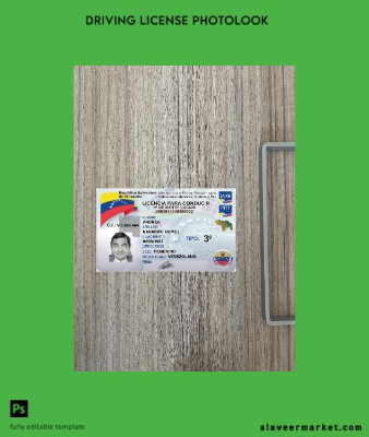 Venezuela Sürücü Belgesi Belge 2023-present photolook Ön