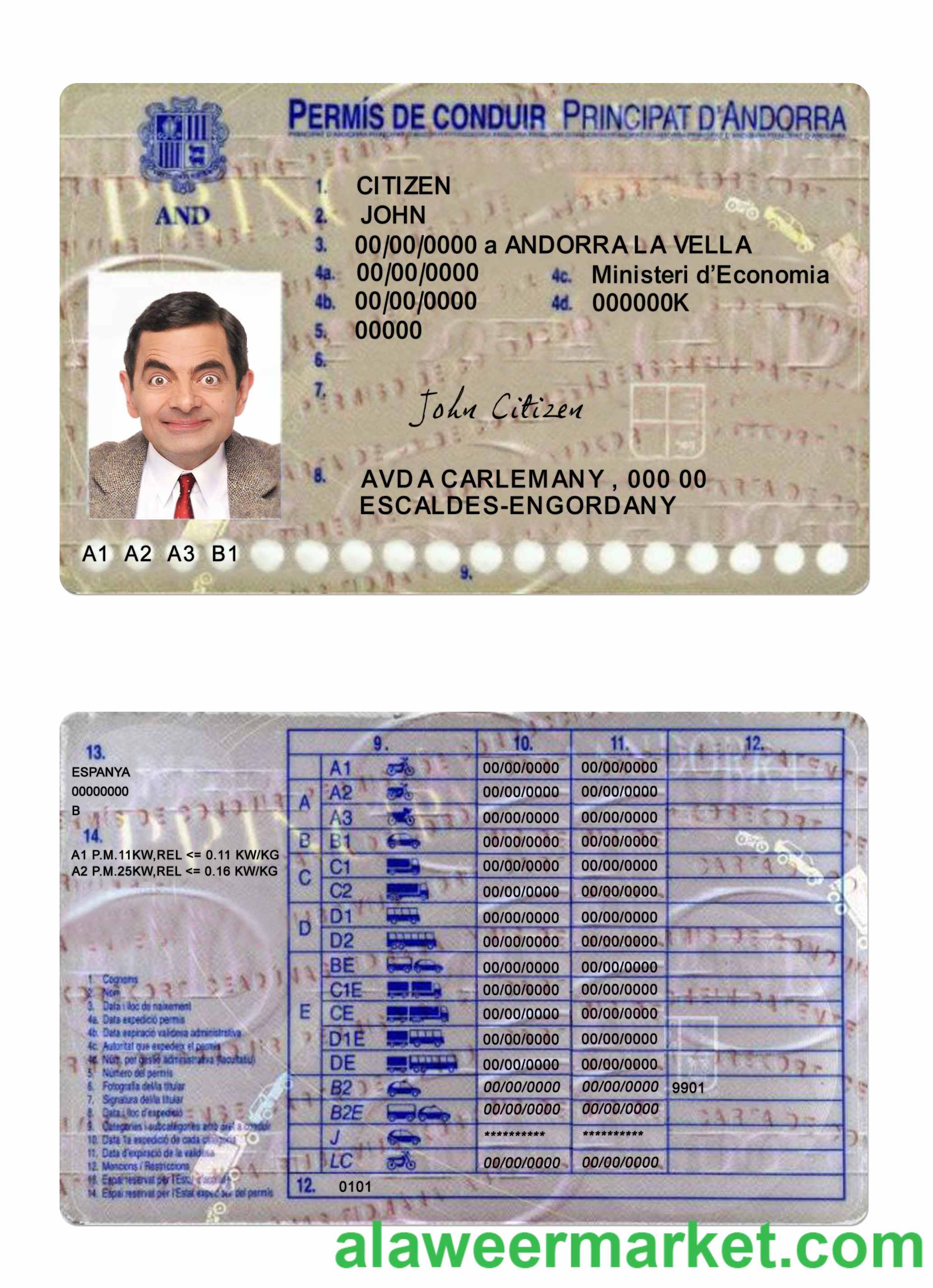 Andorra driving license