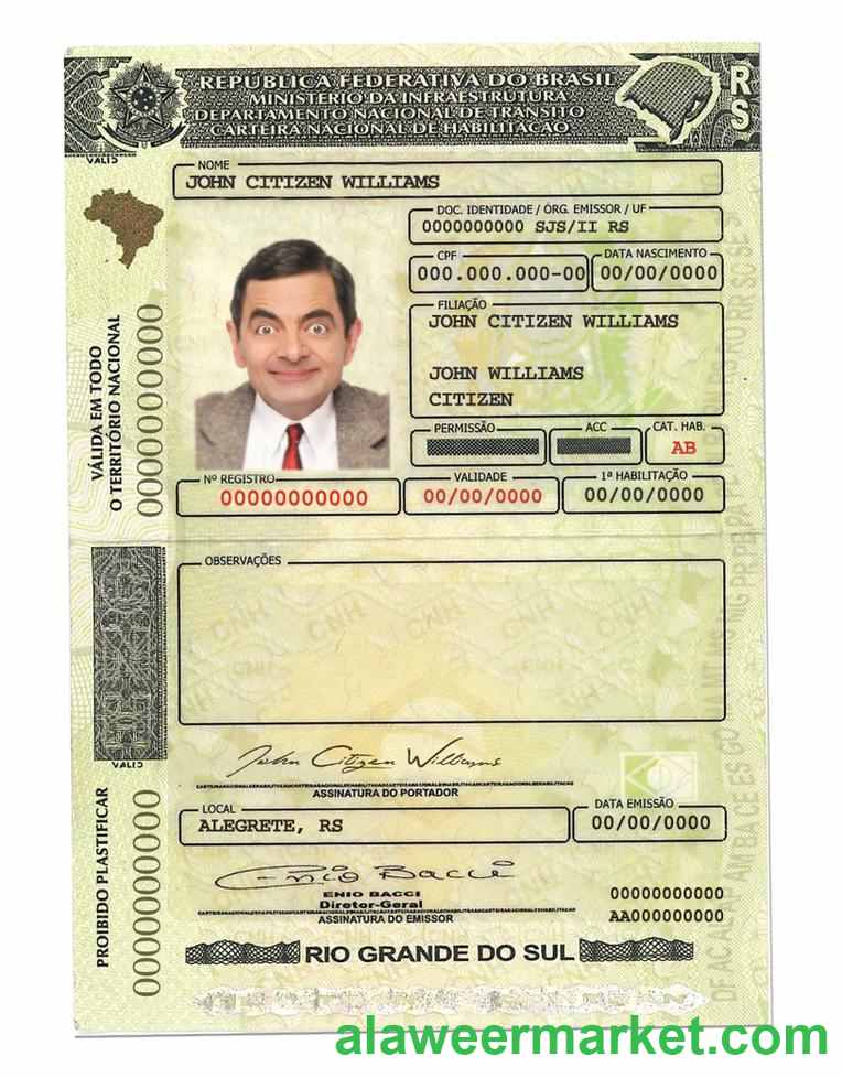 Brazil(RioGrandedoSul)driving license