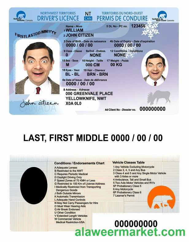Canada Northwest Territories driver_s license