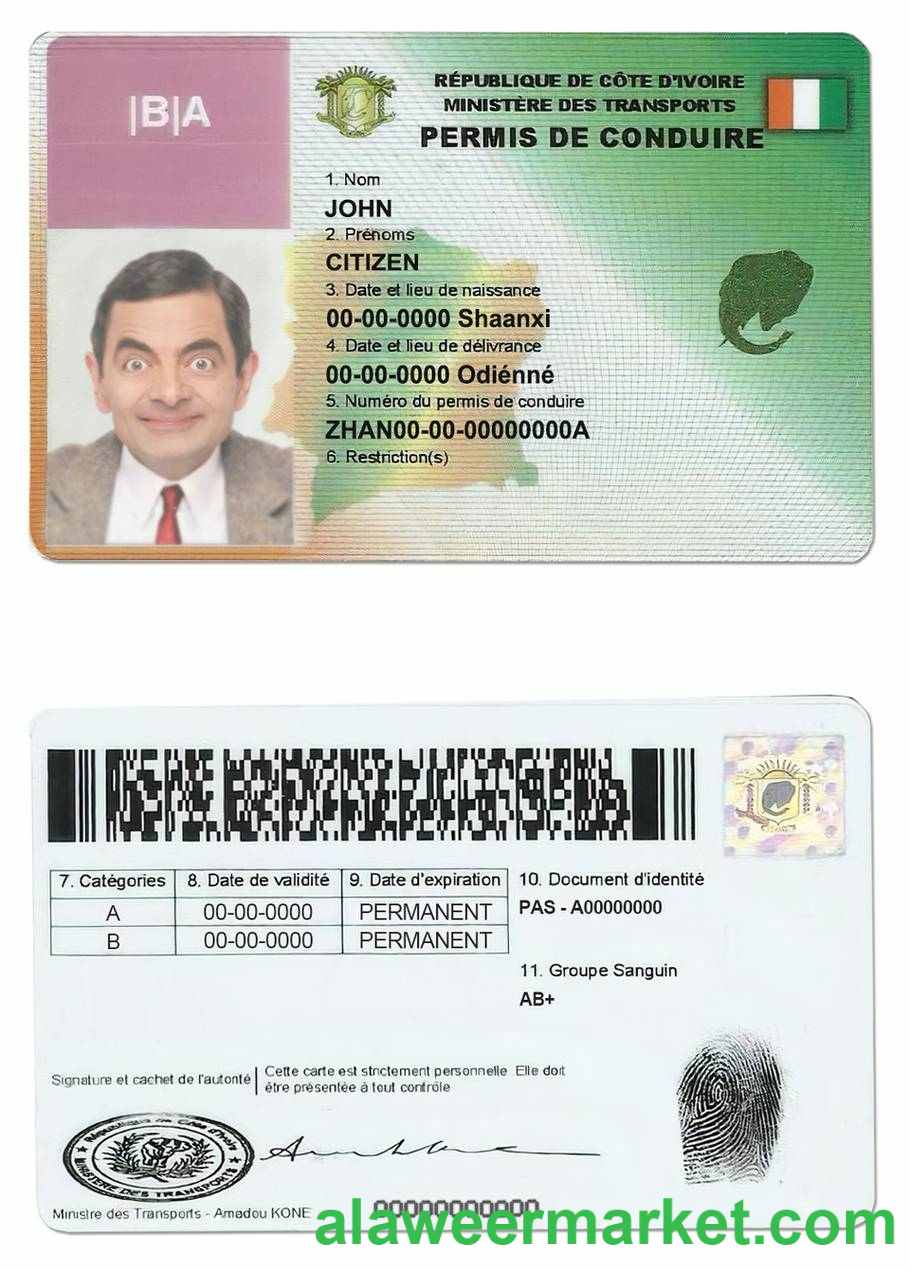 Cote D_Ivoire driving license