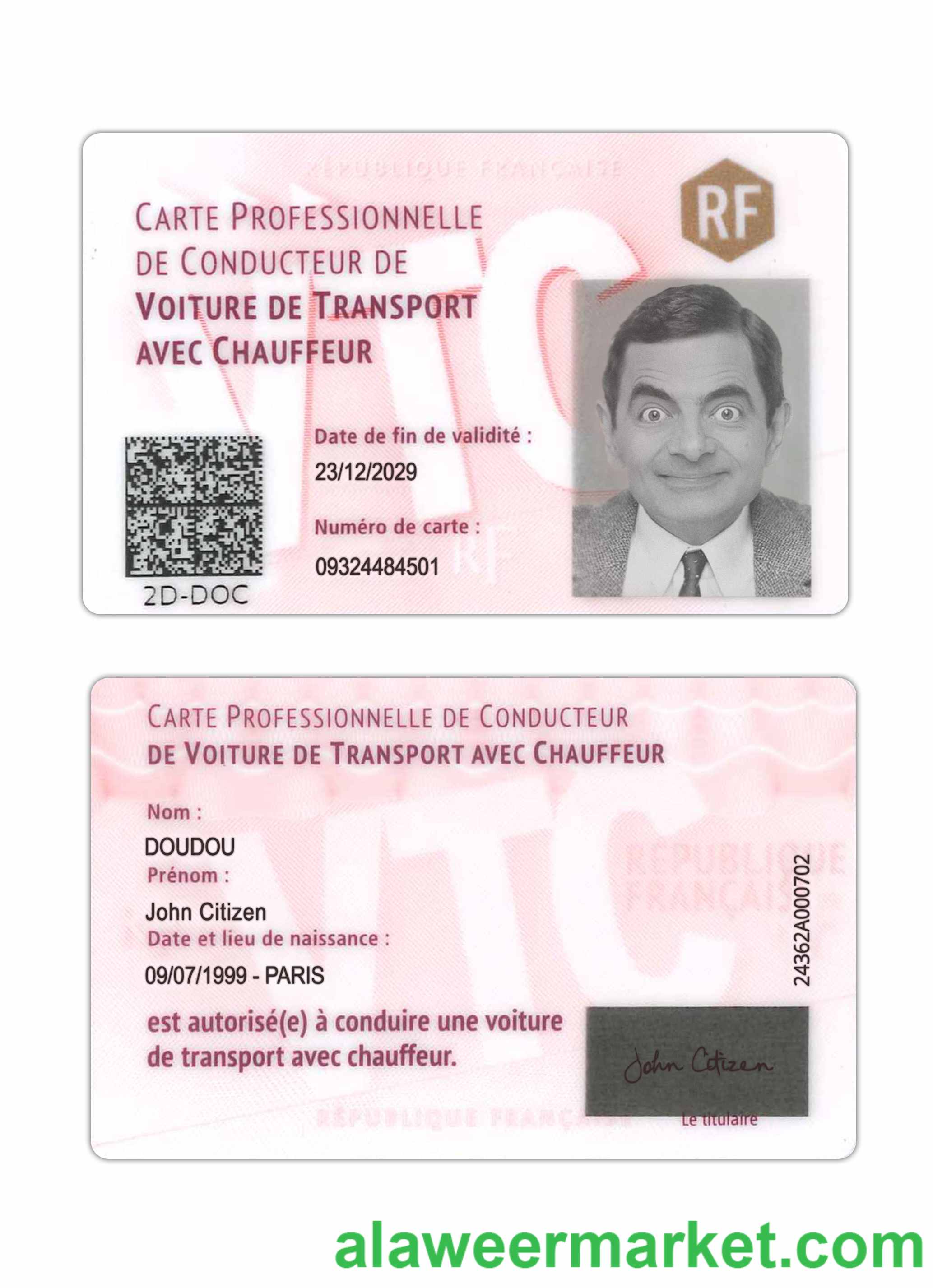 France professional driver_s card