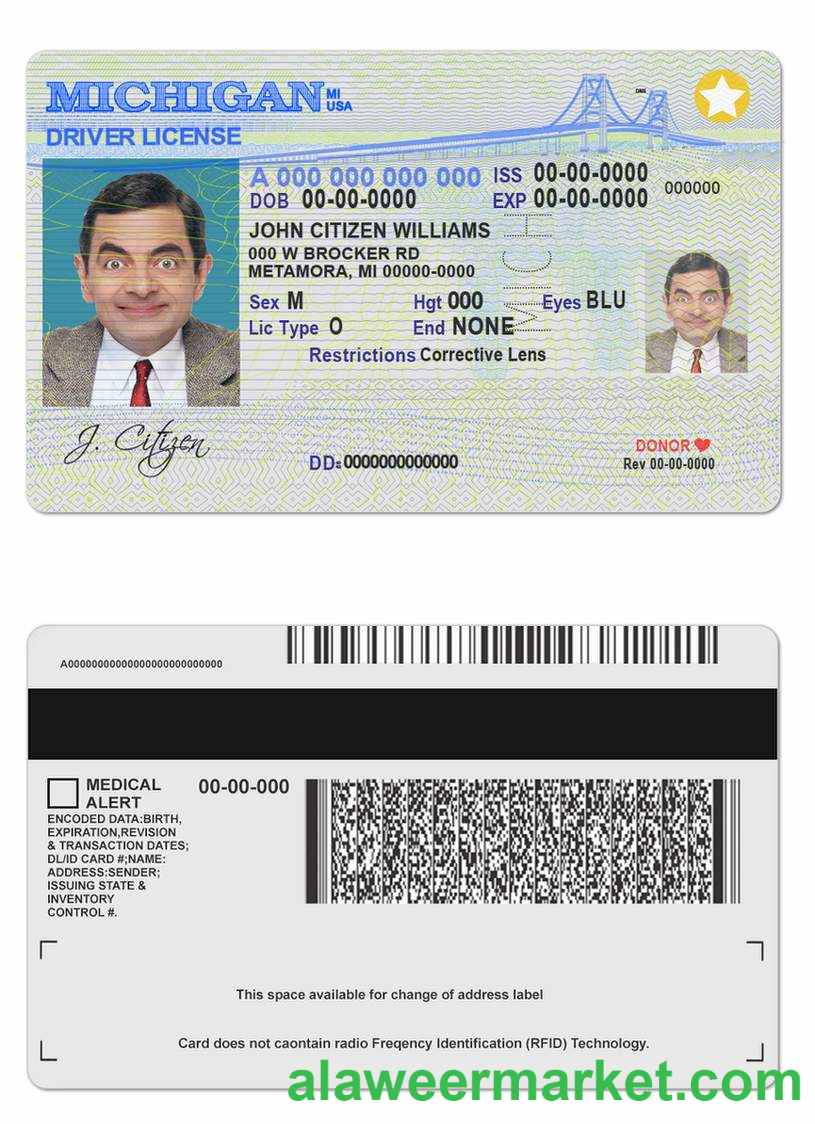 USA Michigan driving license