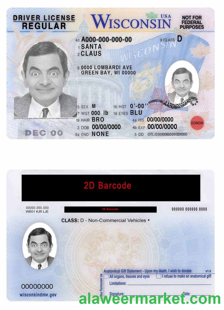 USA Wisconsin driving license