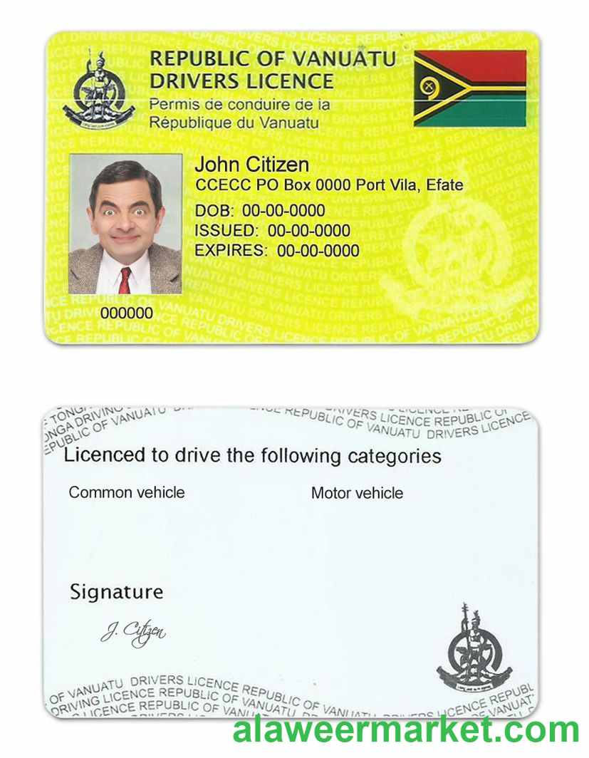 Vanuatu driving license