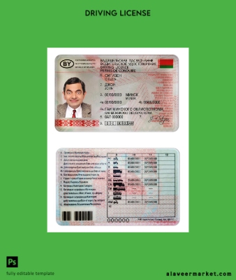 Belarus Sürücü Belgesi Belge