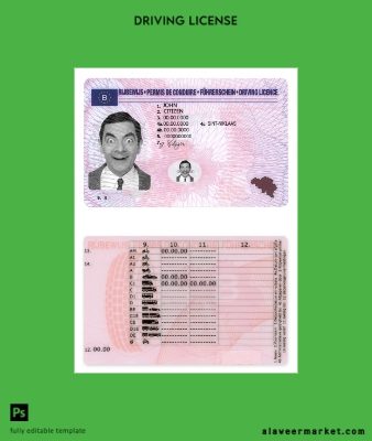 Belçika Sürücü Belgesi Belge