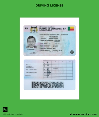 Benin Sürücü Belgesi Belge