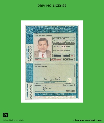 Brezilya (Detran-Pe, Pernambuco) Sürücü Belgesi Belge