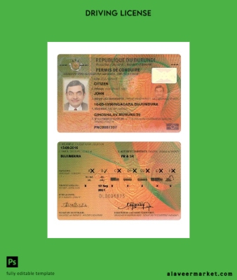 Burundi Sürücü Belgesi Belge