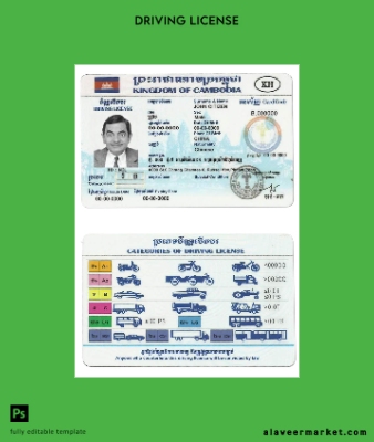 Cambodia Sürücü Belgesi Belge