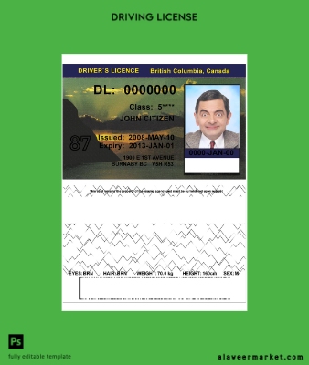 Kanada British Columbia DL, version 2