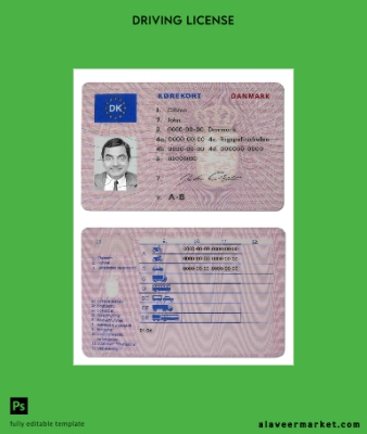 Danimarka Sürücü Belgesi Belge (1997 - 2013)