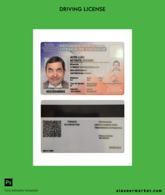 Dominican Republic Sürücü Belgesi Belge