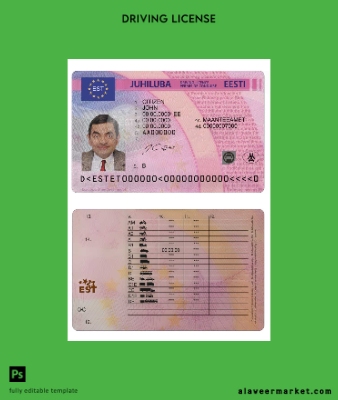 Estonya Sürücü Belgesi Belge
