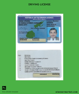 Fiji Sürücü Belgesi Belge