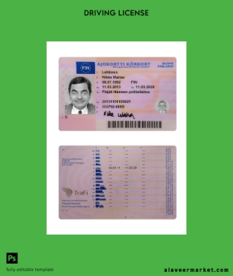 Finlandiya Sürücü Belgesi Belge 2013-present