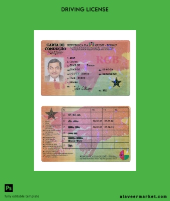 Guine-Bissau Sürücü Belgesi Belge