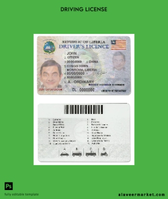 Liberia Sürücü Belgesi Belge