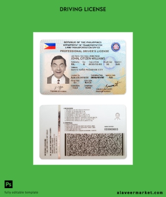 Filipinler Sürücü Belgesi Belge