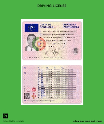 Portekiz Sürücü Belgesi Belge