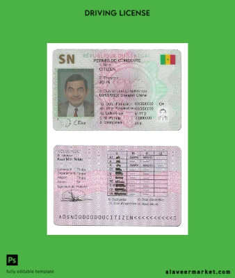Senegal Sürücü Belgesi Belge