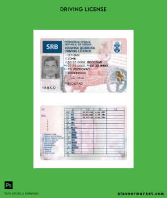 Sırbistan Sürücü Belgesi Belge