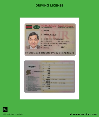 Suriname Sürücü Belgesi Belge 2022-present