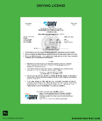 USA Nevada Department of Motor Vehicles (DMV) - interim Sürücü Belgesi İzni