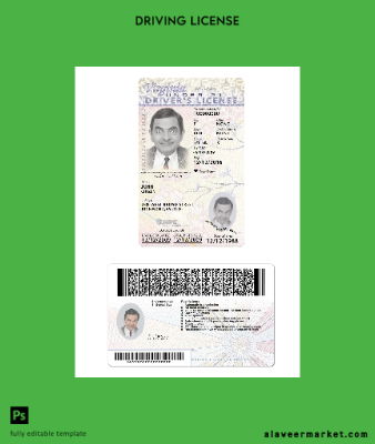 USA Virginia Sürücü Belgesi Belge under 21 2009-present