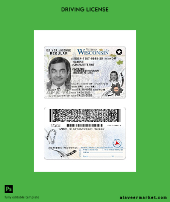 USA Wisconsin Sürücü Belgesi Belge 2023-present