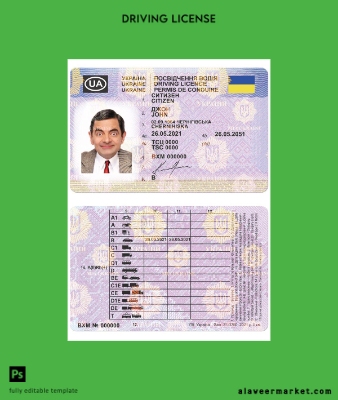 Ukrayna Sürücü Belgesi Belge 2021 - present