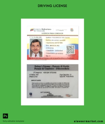 Venezuela Sürücü Belgesi Belge 2022-present