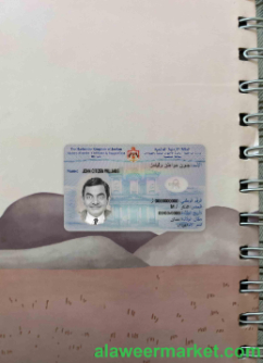 Jordan identity card PSD template (2016 - present) photolook FRONT