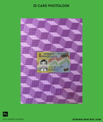 Macaristan Kimlik Kartı Kart photolook Ön