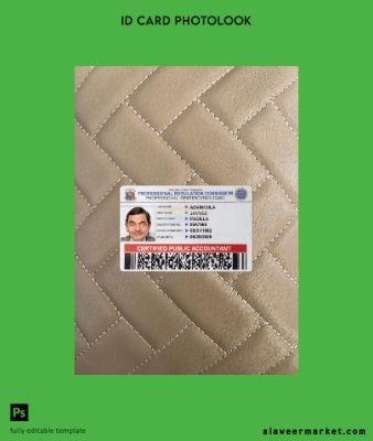 Filipinler Profesyonel Kimlik Kartı Kart photolook Ön