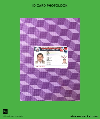 Republica Dominicana consular Kimlik Kartı Kart photolook Ön