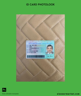Seychelles national Kimlik Kartı Kart photolook Ön
