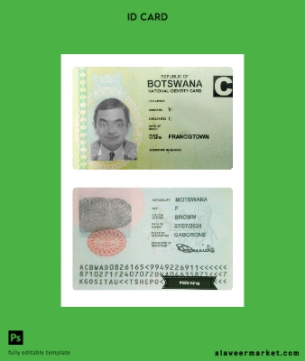 Botswana Kimlik Kartı Kart